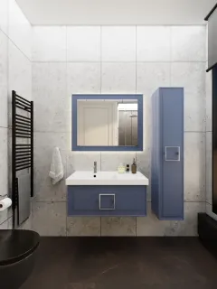 Зеркало La Fenice Cubo FNC-02-CUB-BG-80-60 синее матовое 80 см